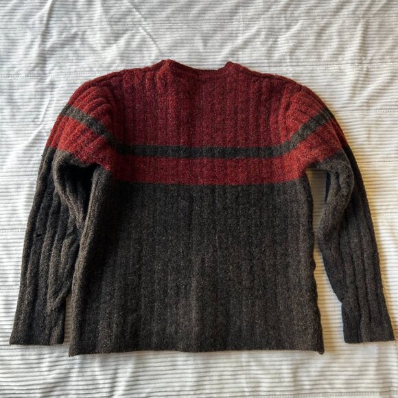 Vintage Authentic Structure 100% Lambswool Sweater Men’s L (Runs Small) Woolmark - Picture 15 of 15